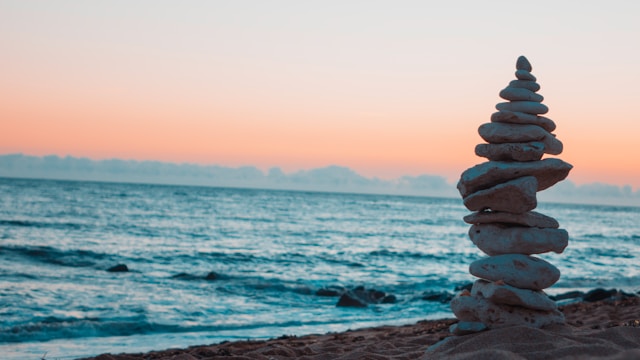 A peaceful scene of a beach with rocks. Brookfield chiropractic, fertility counseling, holistic healing